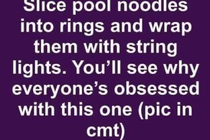 Thumbnail for Slice pool noodles into rings and wrap them with string lights. You’ll see why everyone’s obsessed with this one.