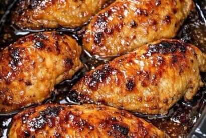Thumbnail for My grandfather shared this easy spring dinner trick with me. Just 3 ingredients poured over the top and left untouched. The sweet glaze does the rest.
