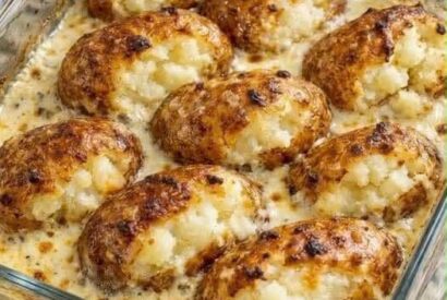Thumbnail for Creamy Parmesan Stuffed Baked Potatoes (Golden, Cheesy & Comforting)