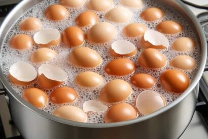 Thumbnail for Stop throwing them away. Boil eggshells and say goodbye to… Show more